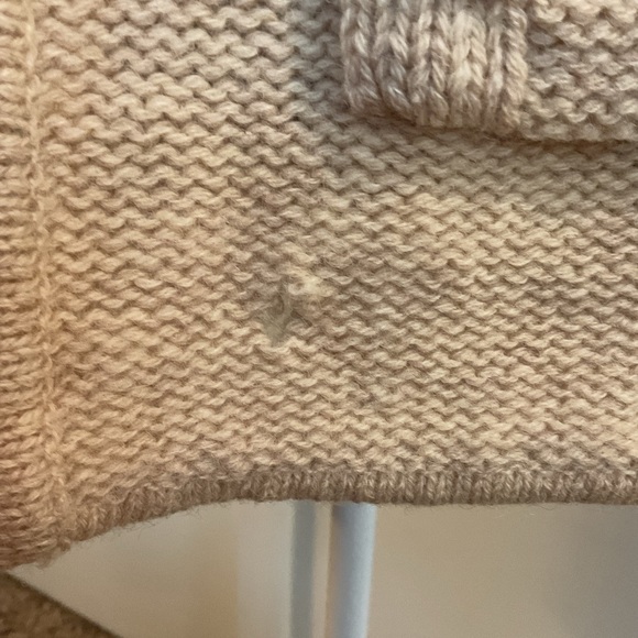 🩷 VTG Leroy Knitwear Womens Cardigan Sweater Tan Open Front Long Sleeve Sz M - Picture 6 of 9